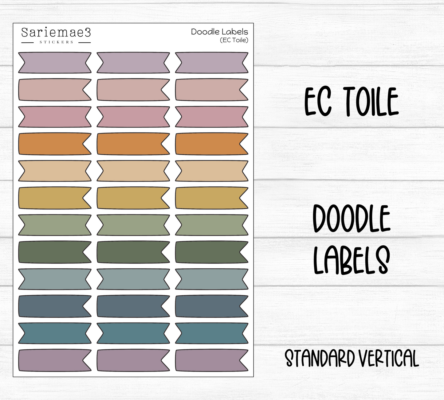 Doodle Labels (EC Toile)