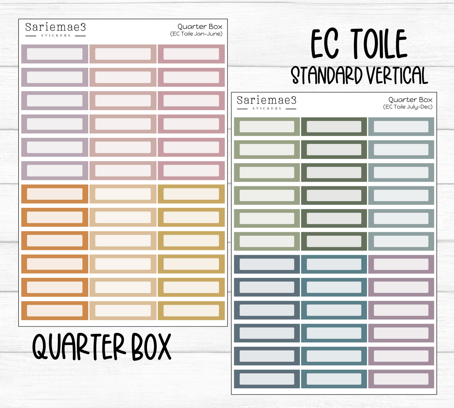 Quarter Boxes (EC Toile)