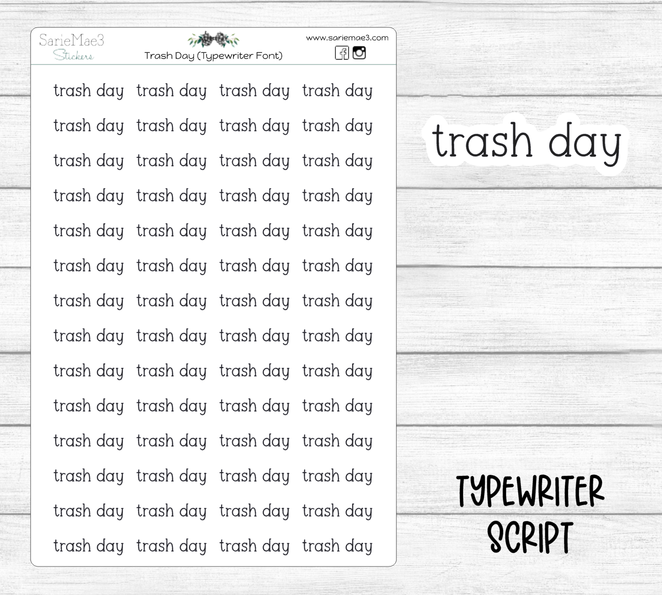 Trash Day (Typewriter)