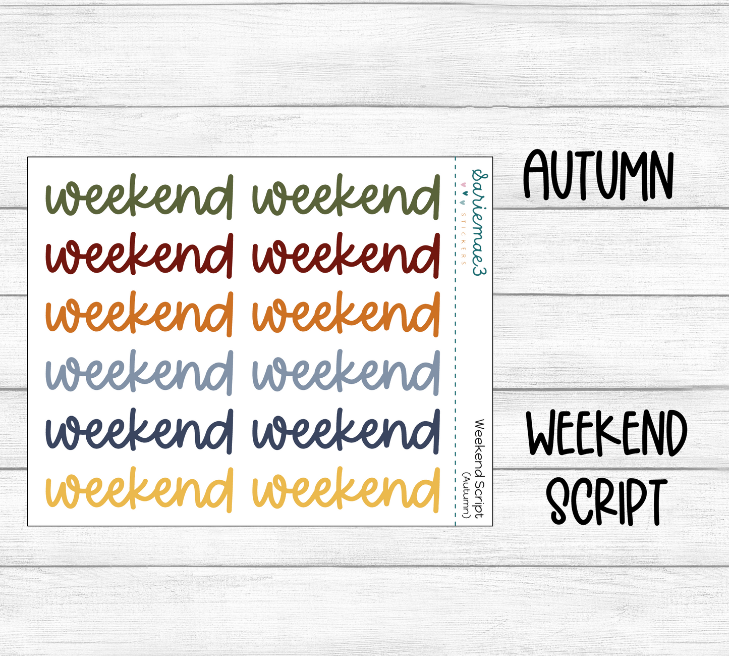 Weekend Script (Autumn)
