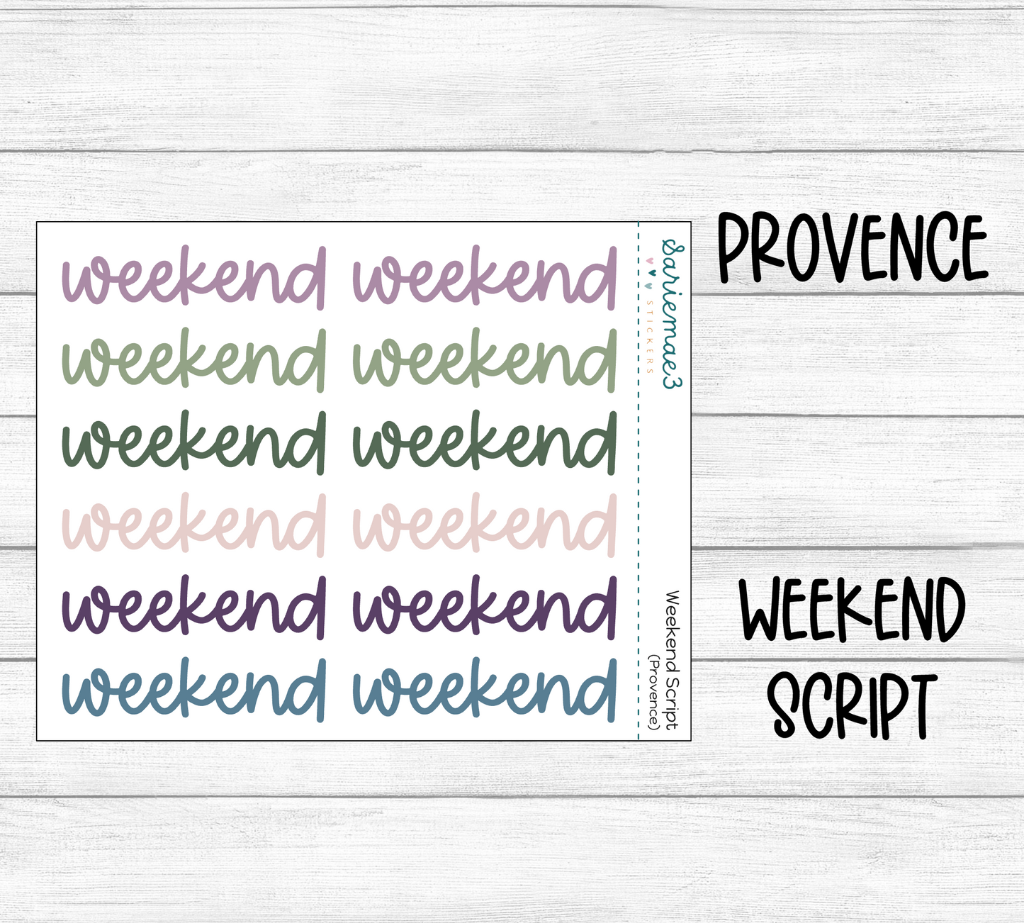Weekend Script (Provence)