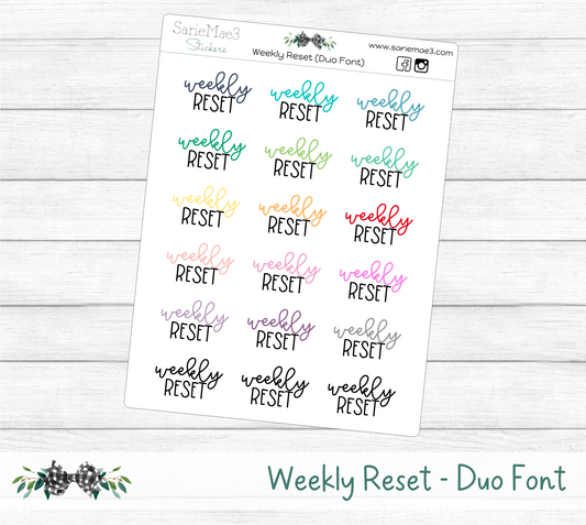 Weekly Reset (Duo Font)