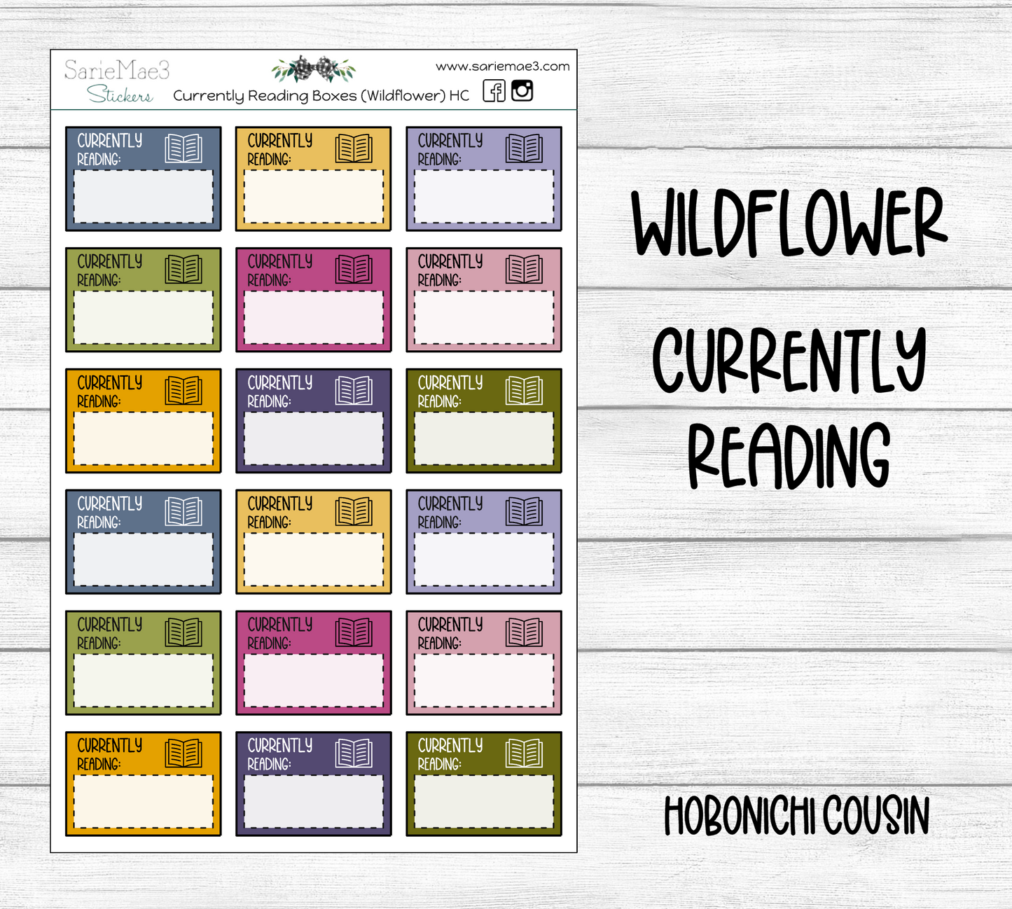 Currently Reading Boxes (Wildflower) Hobo Cousin