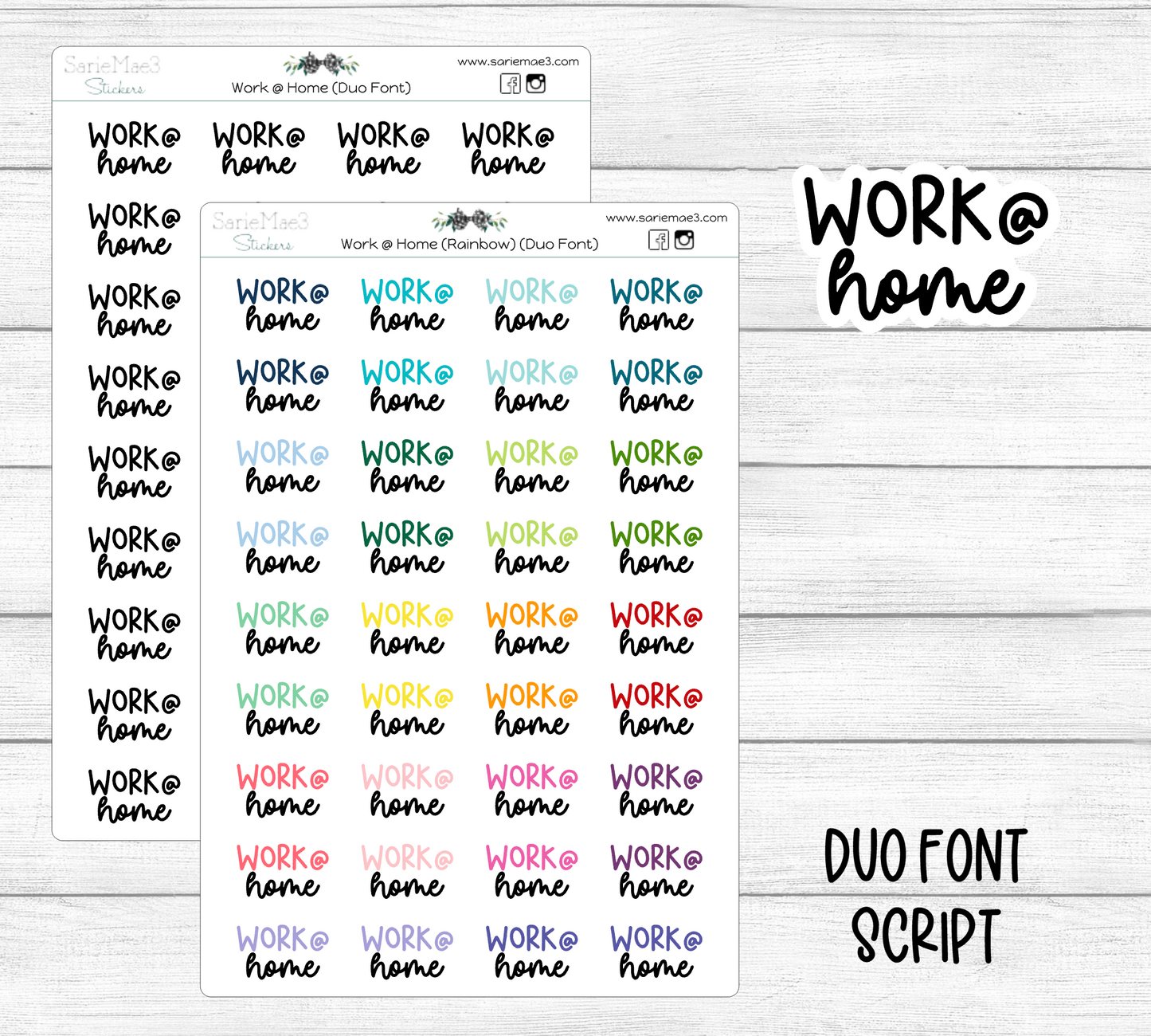 Work @ Home (Duo Font)