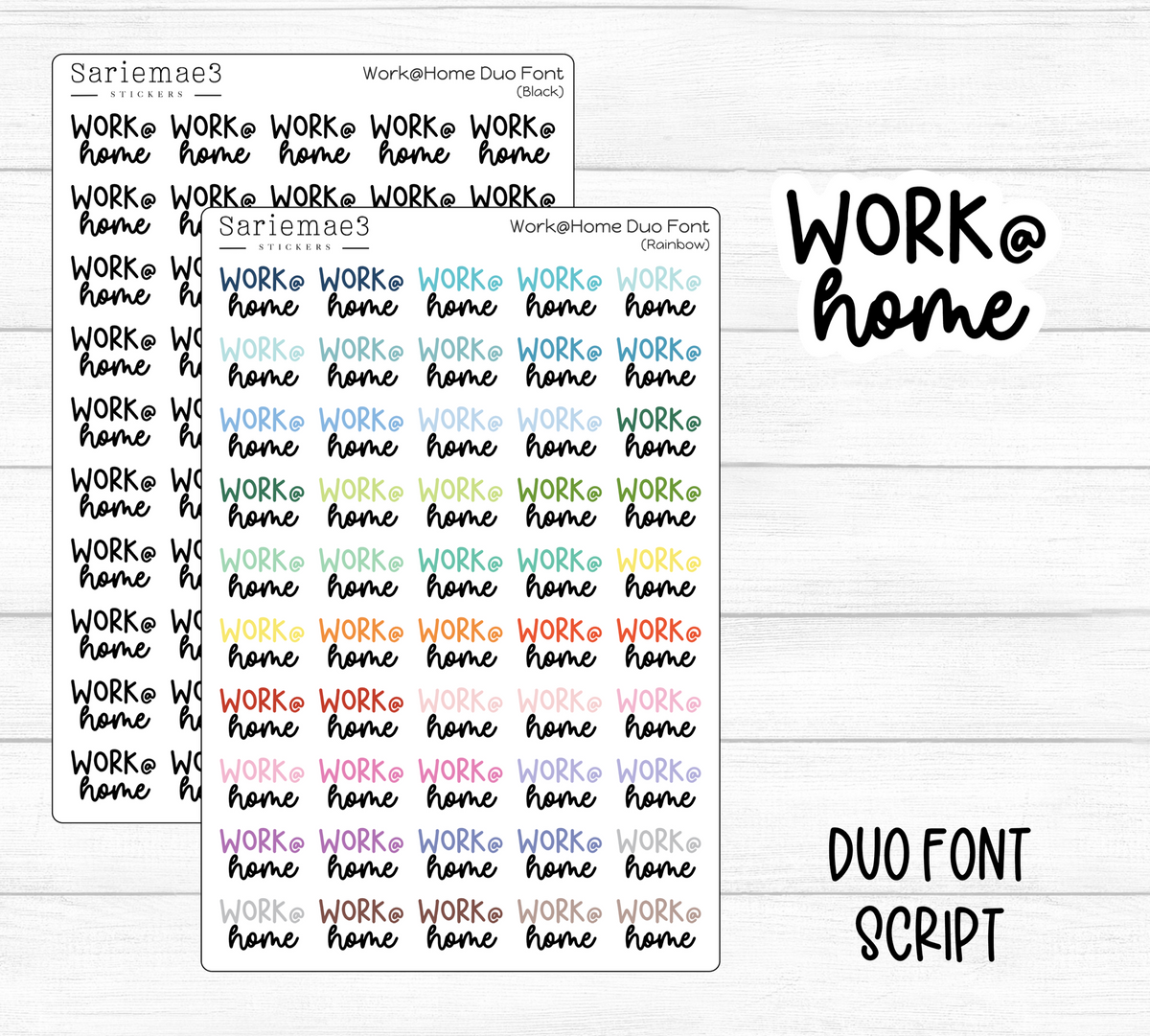 Work @ Home (Duo Font)
