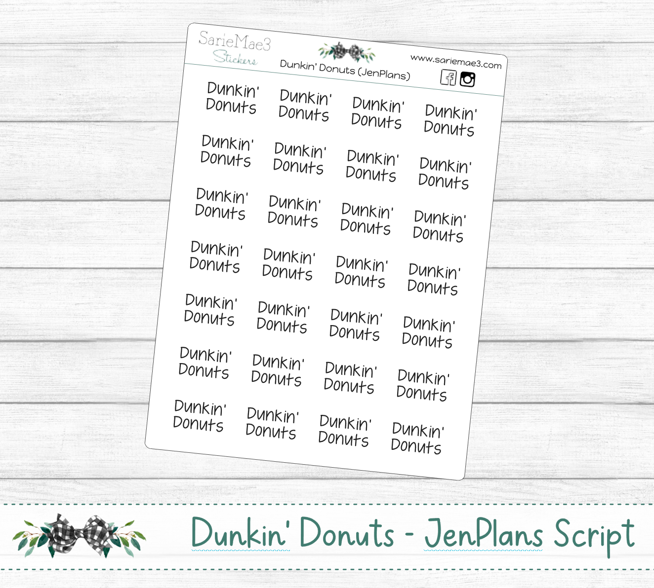 Dunkin' Donuts (JenPlans)