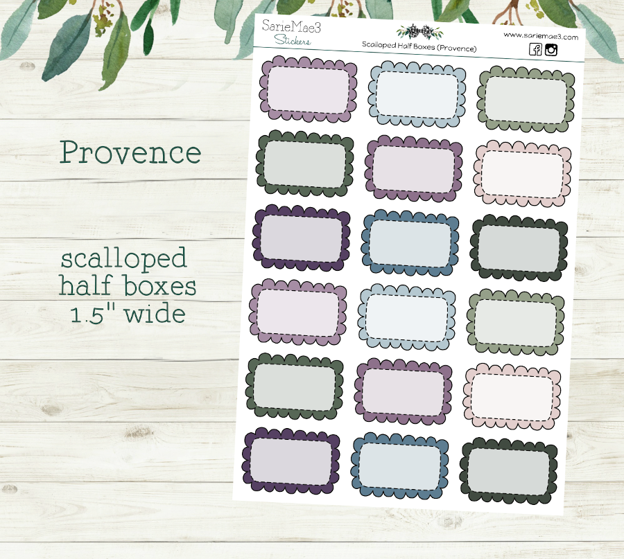 Scalloped Half Boxes (Provence)