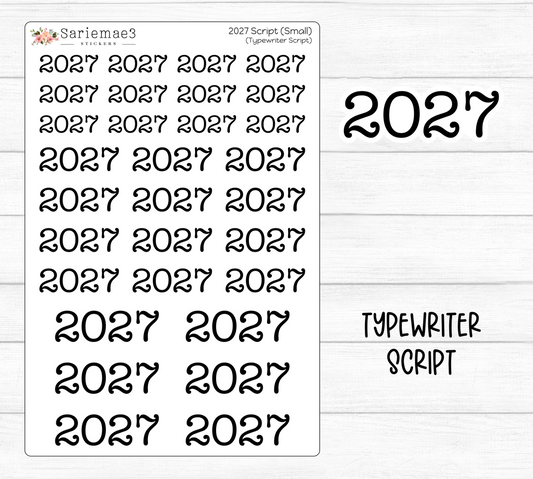 2027 Script (Small) (Typewriter)