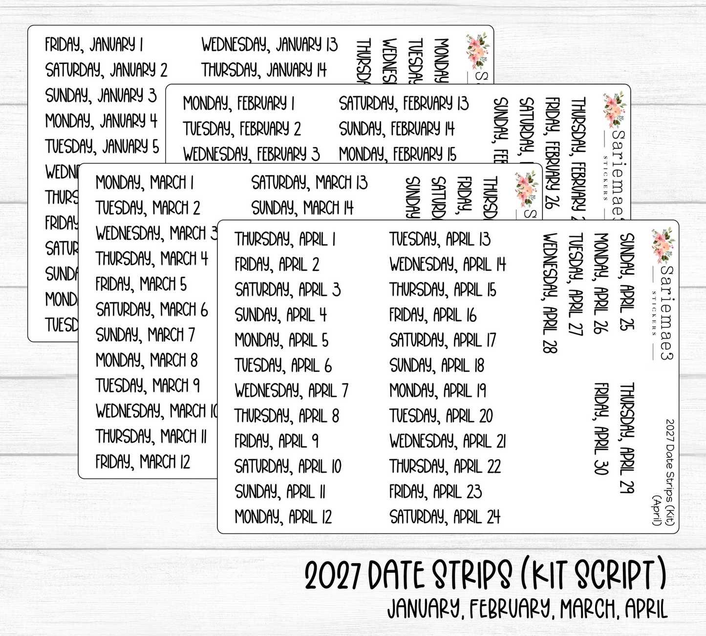 2027 Date Strips (Kit Script)