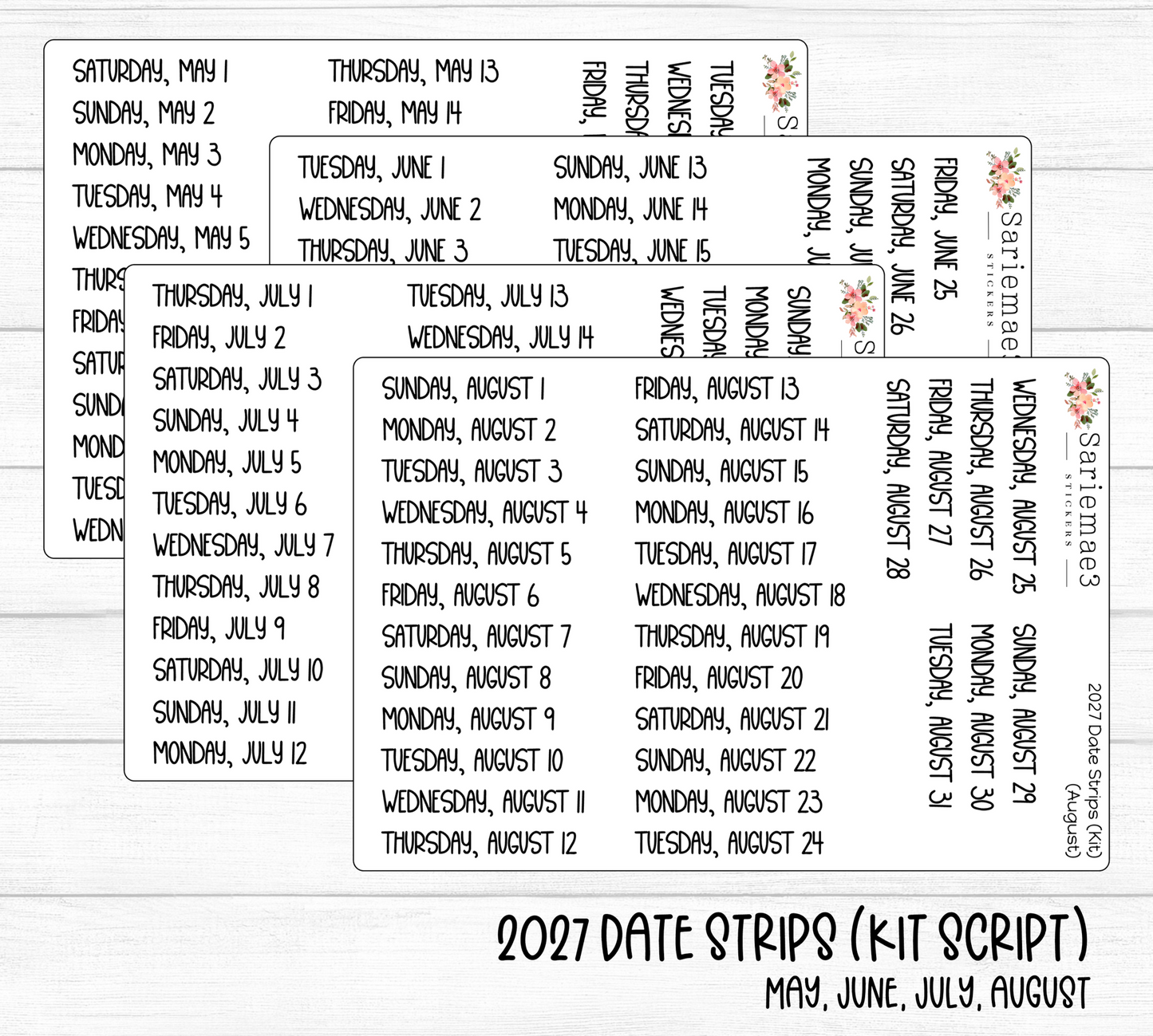 2027 Date Strips (Kit Script)