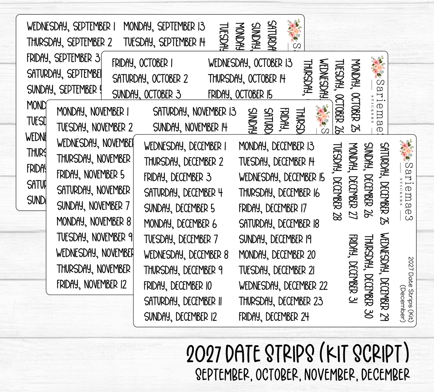 2027 Date Strips (Kit Script)