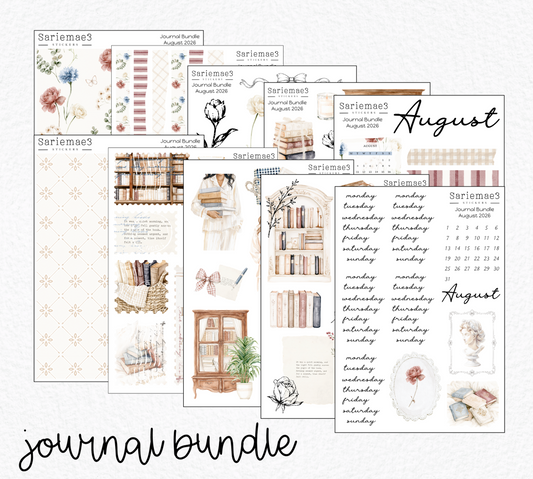 August Journal Bundle (20% off) LIMITED TIME! Available 7/1-7/31