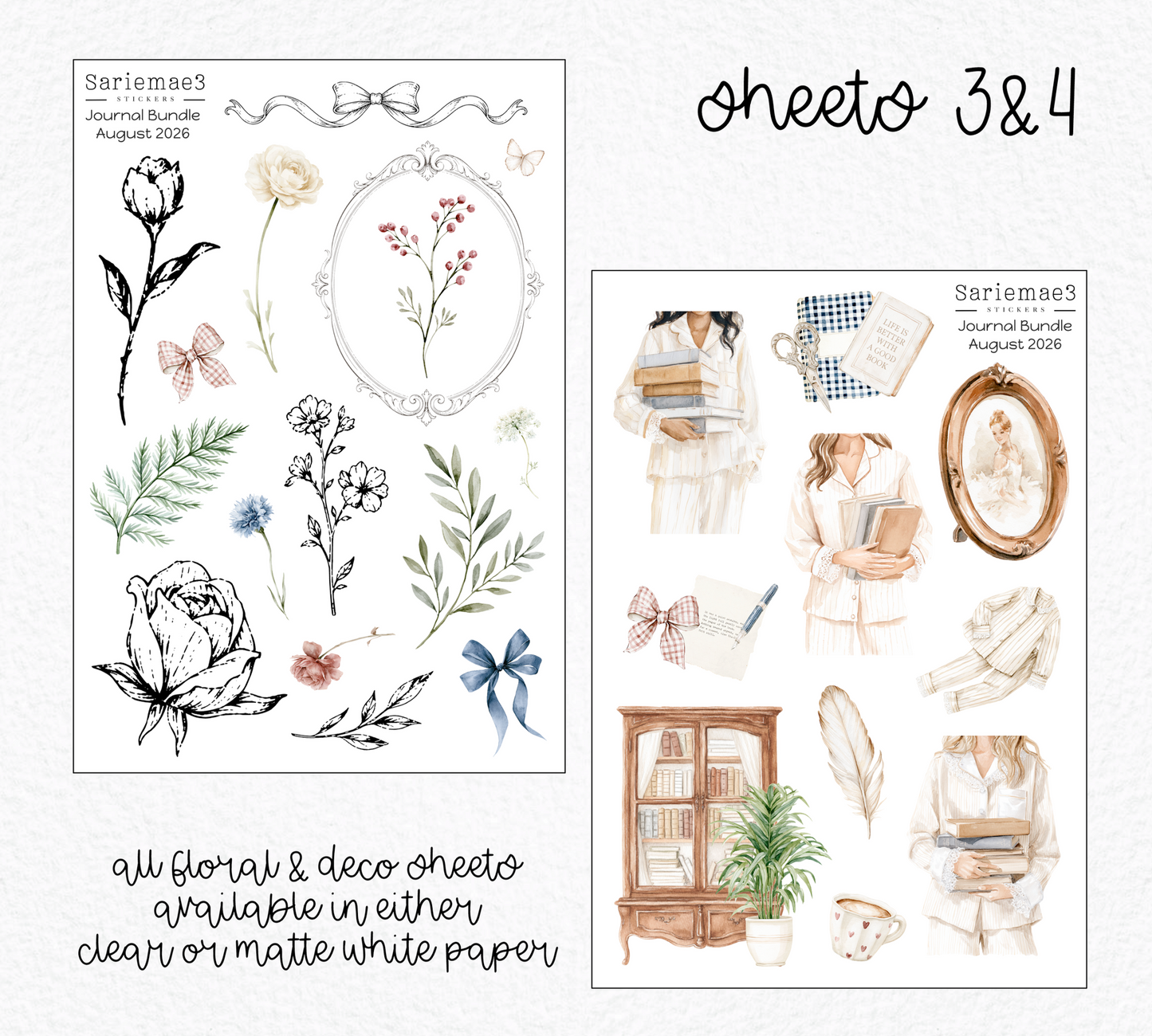 August Journal Bundle (20% off) LIMITED TIME! Available 7/1-7/31