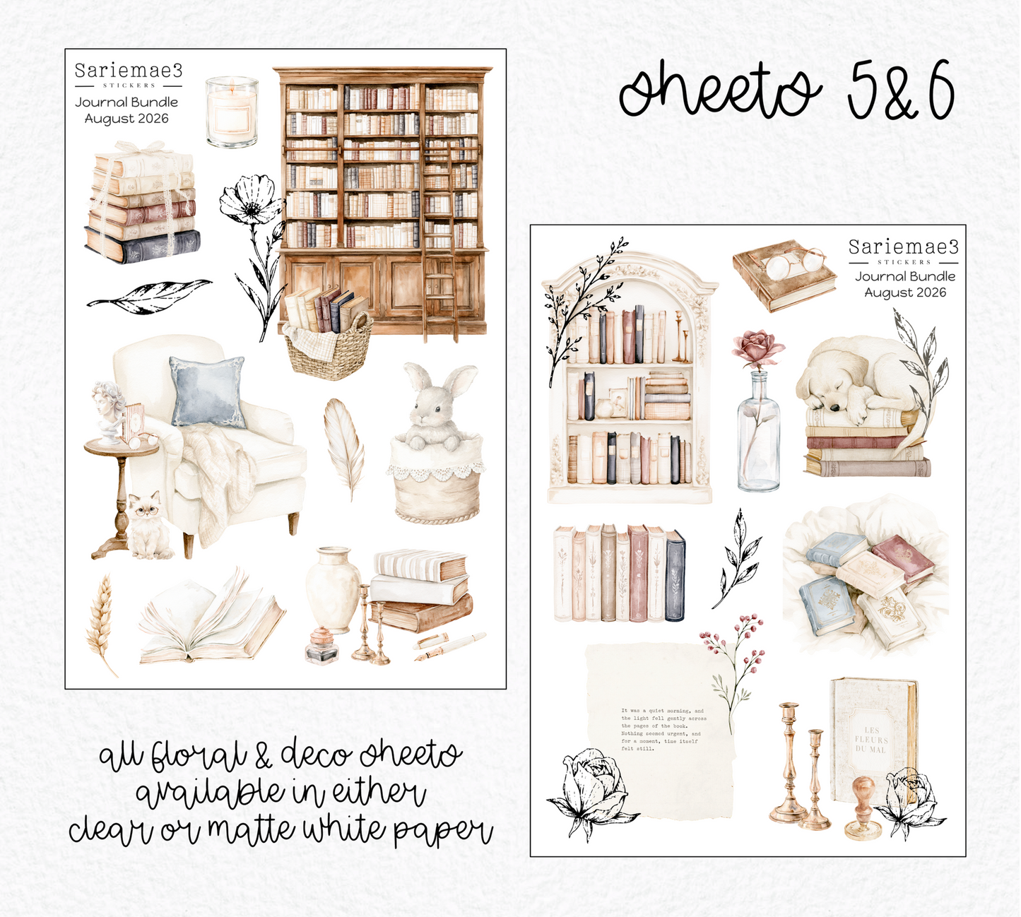 August Journal Bundle (20% off) LIMITED TIME! Available 7/1-7/31