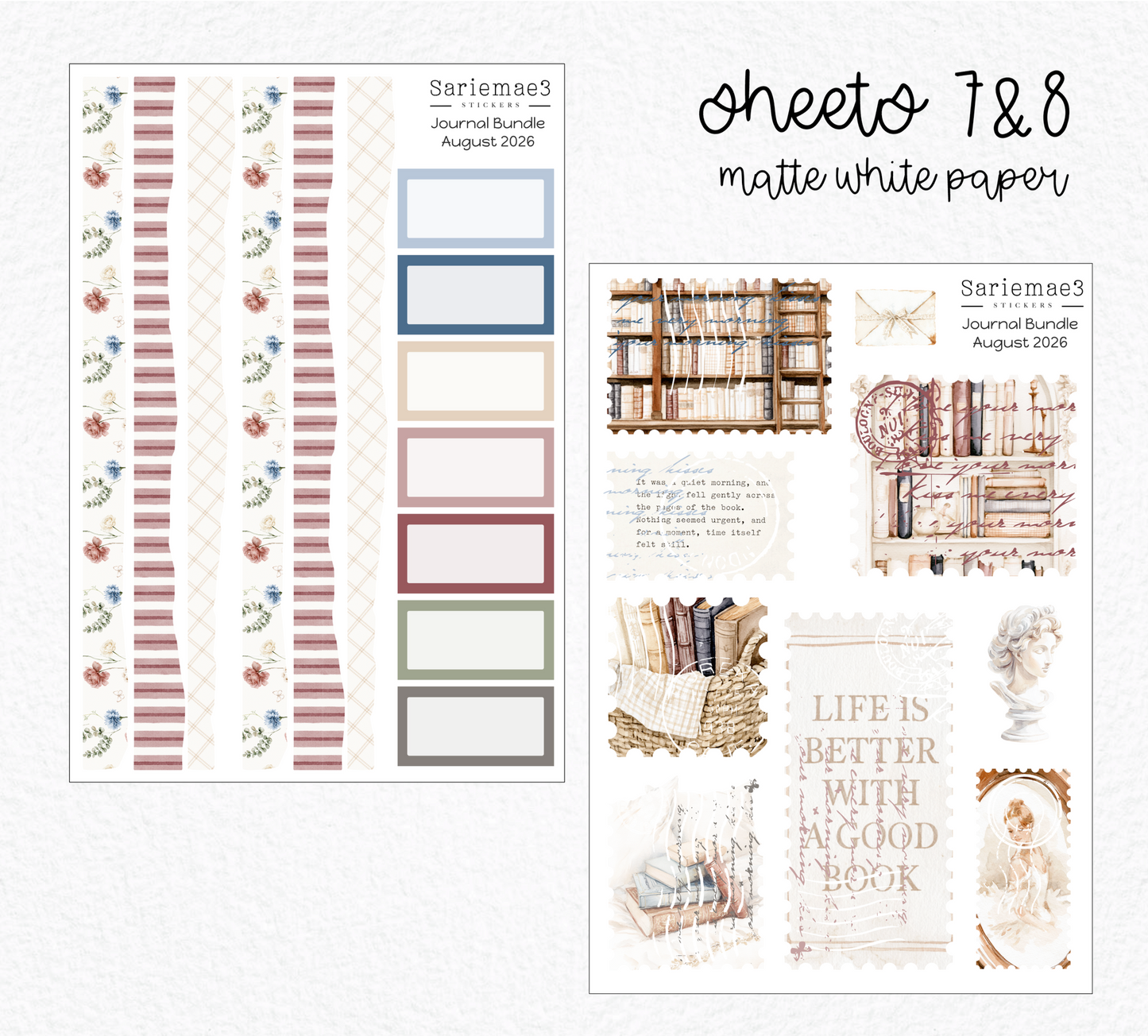 August Journal Bundle (20% off) LIMITED TIME! Available 7/1-7/31