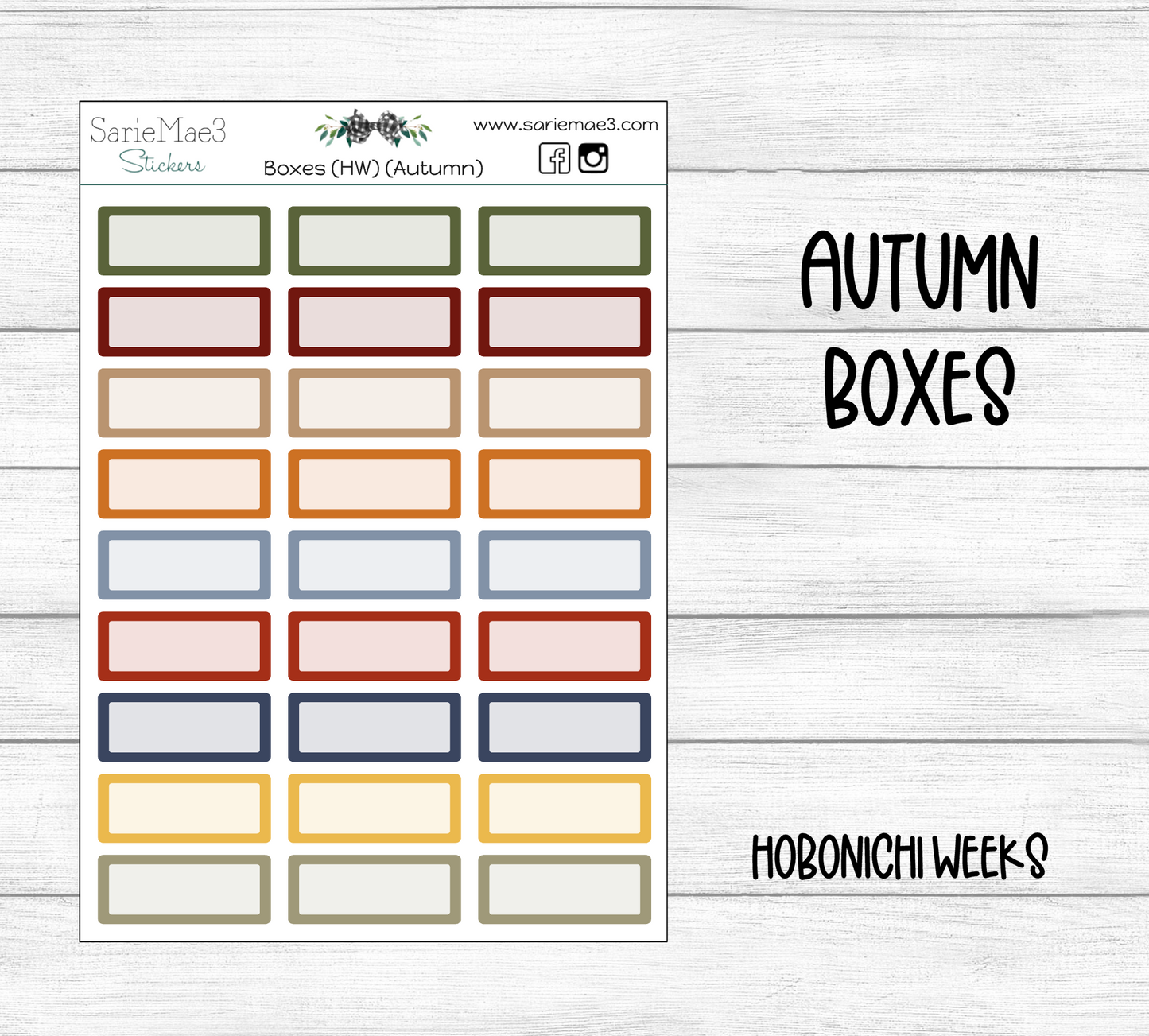 Boxes (Autumn) Hobo Weeks