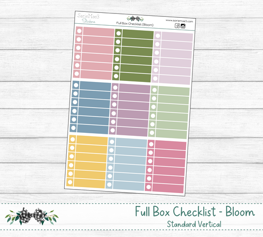 Full Box Checklists (Bloom)