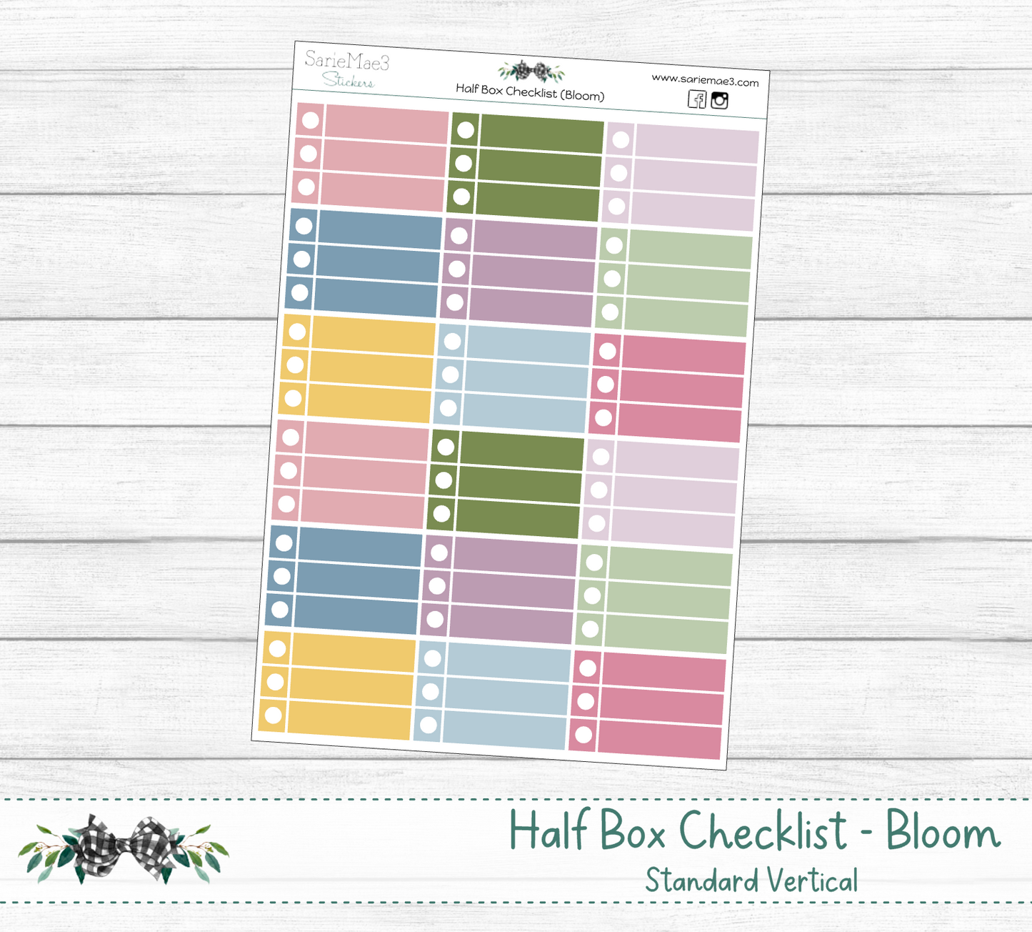 Half Box Checklists (Bloom)