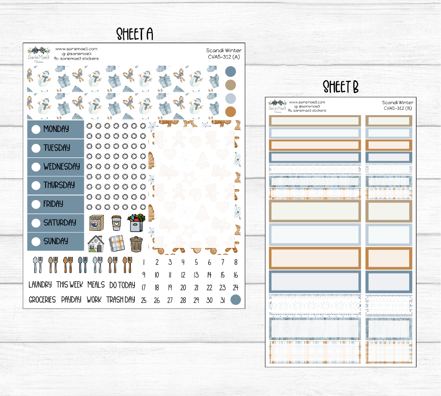 Compact Vertical Kit (A5), Scandi Winter, CVA5-312