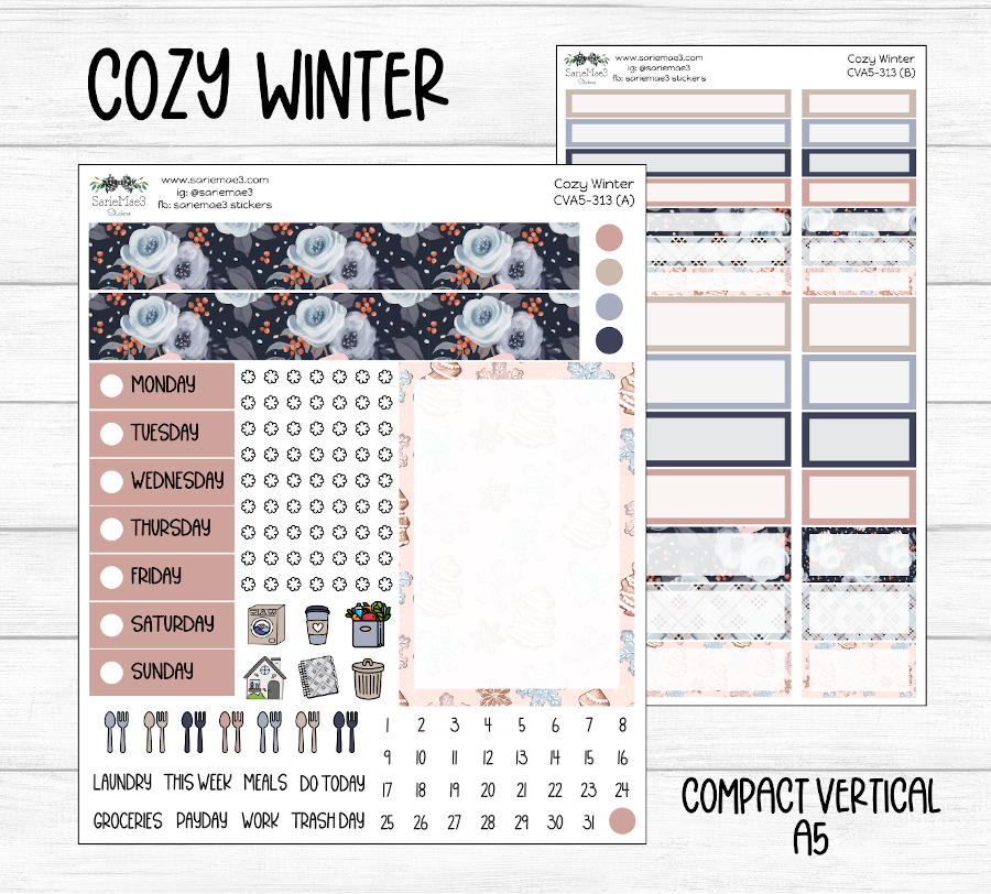 Compact Vertical Kit (A5), Cozy Winter, CVA5-313