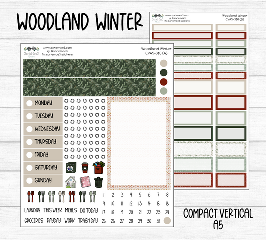 Compact Vertical Kit (A5), Woodland Winter, CVA5-316