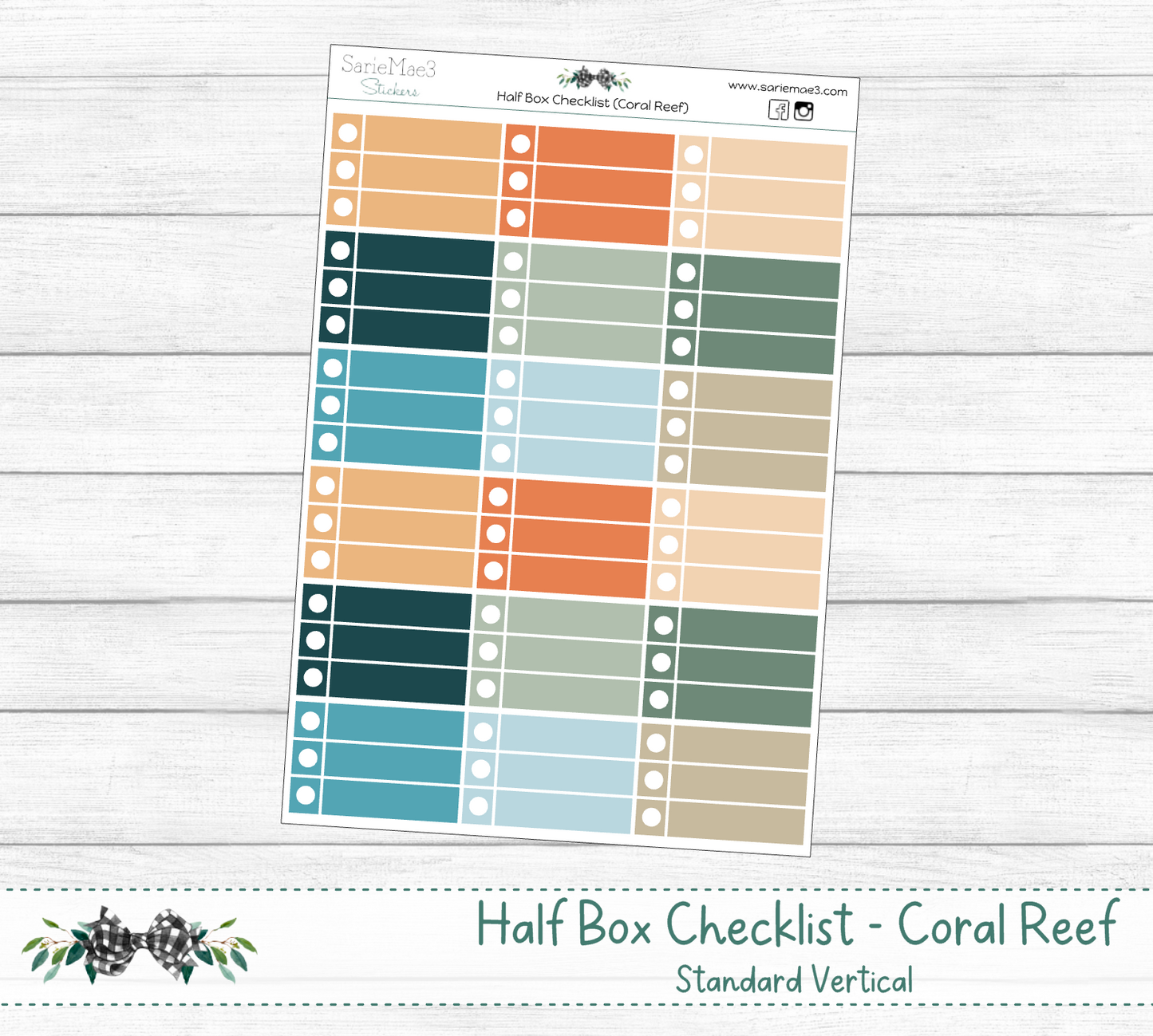 Half Box Checklists (Coral Reef)