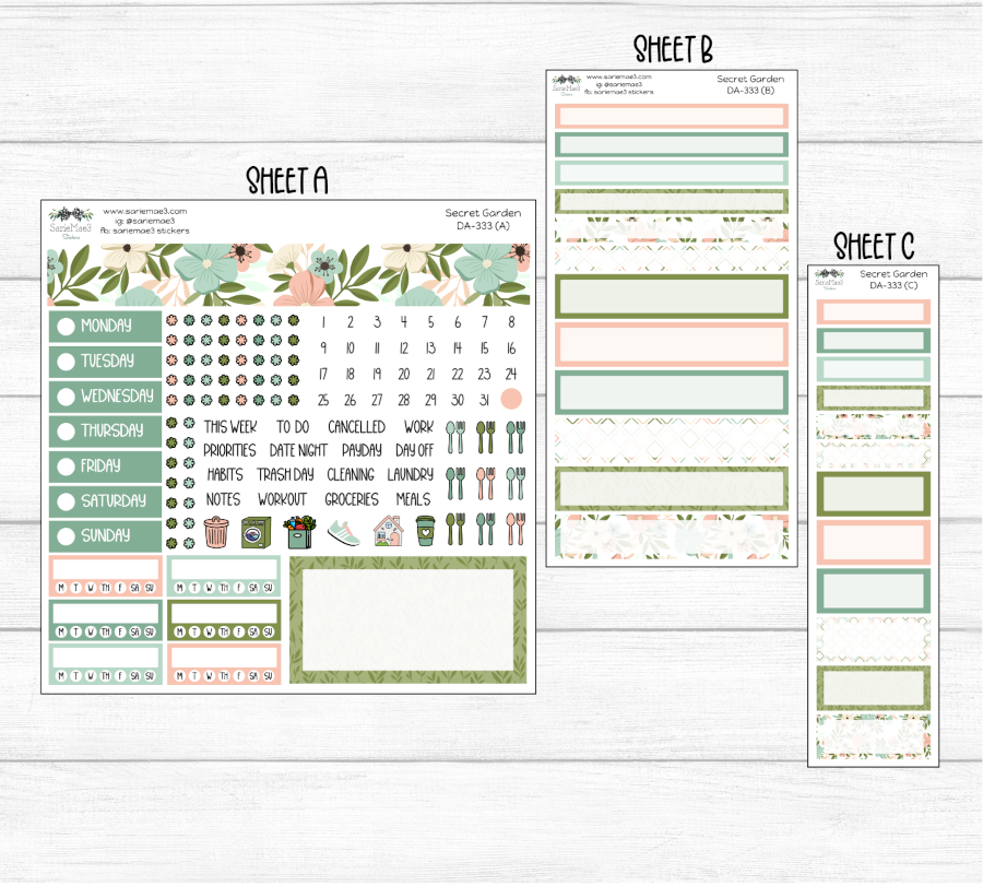 Dashboard Layout Kit, Secret Garden, DA-333