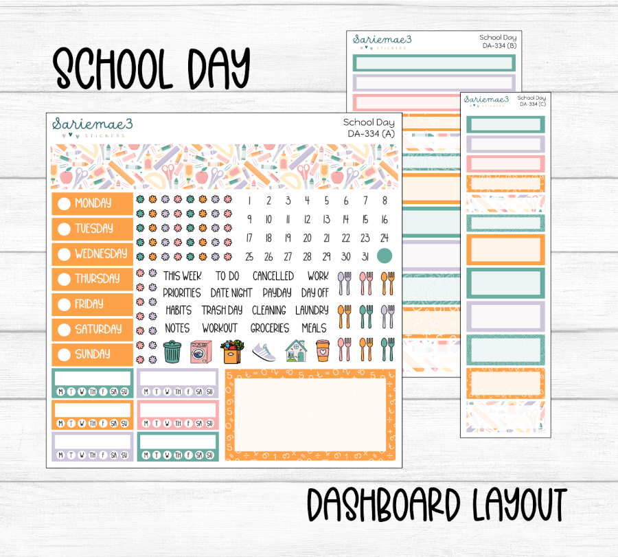 Dashboard Layout Kit, School Day, DA-334