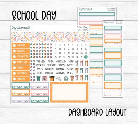 Dashboard Layout Kit, School Day, DA-334