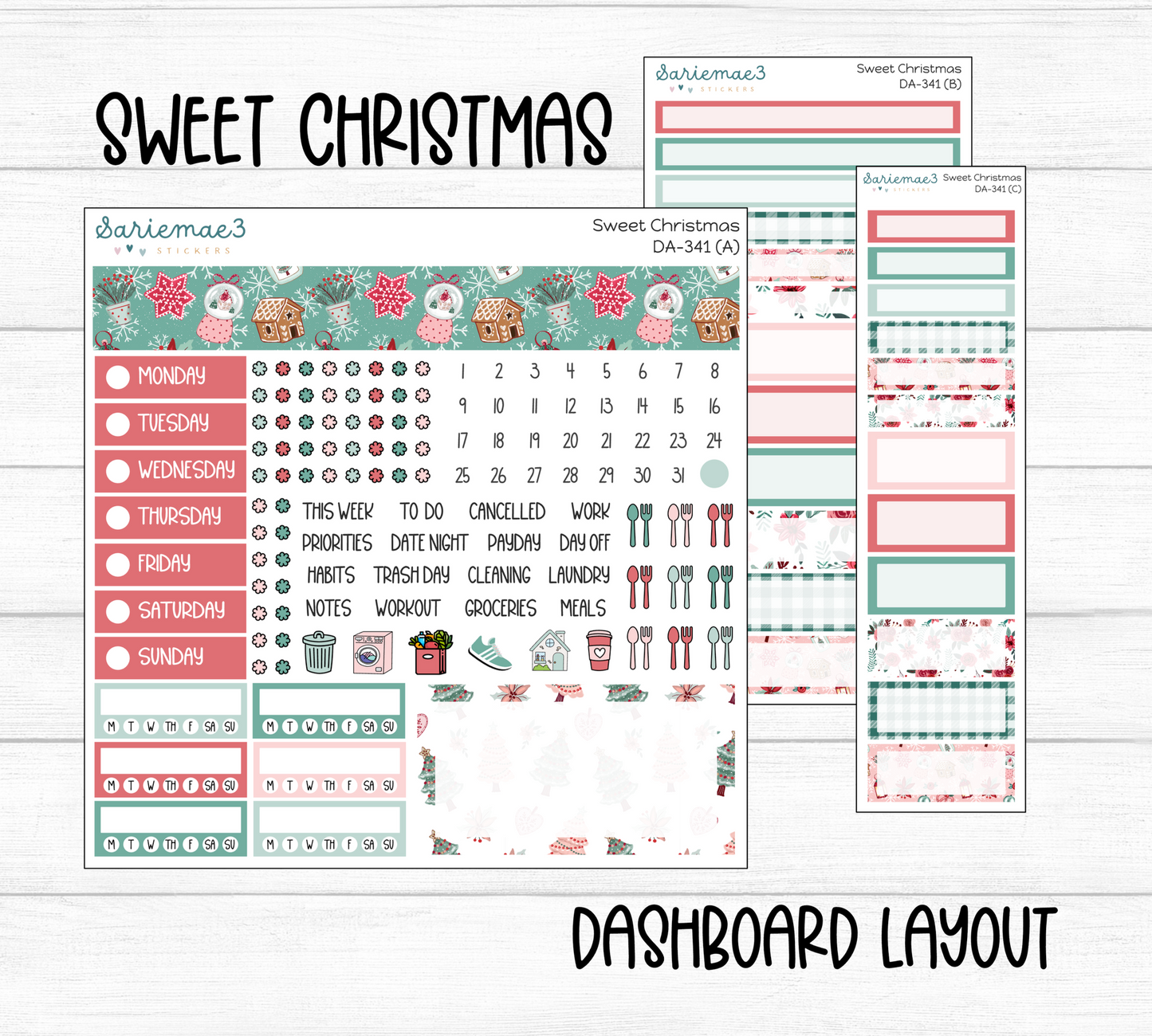 Dashboard Layout Kit, Sweet Christmas, DA-341