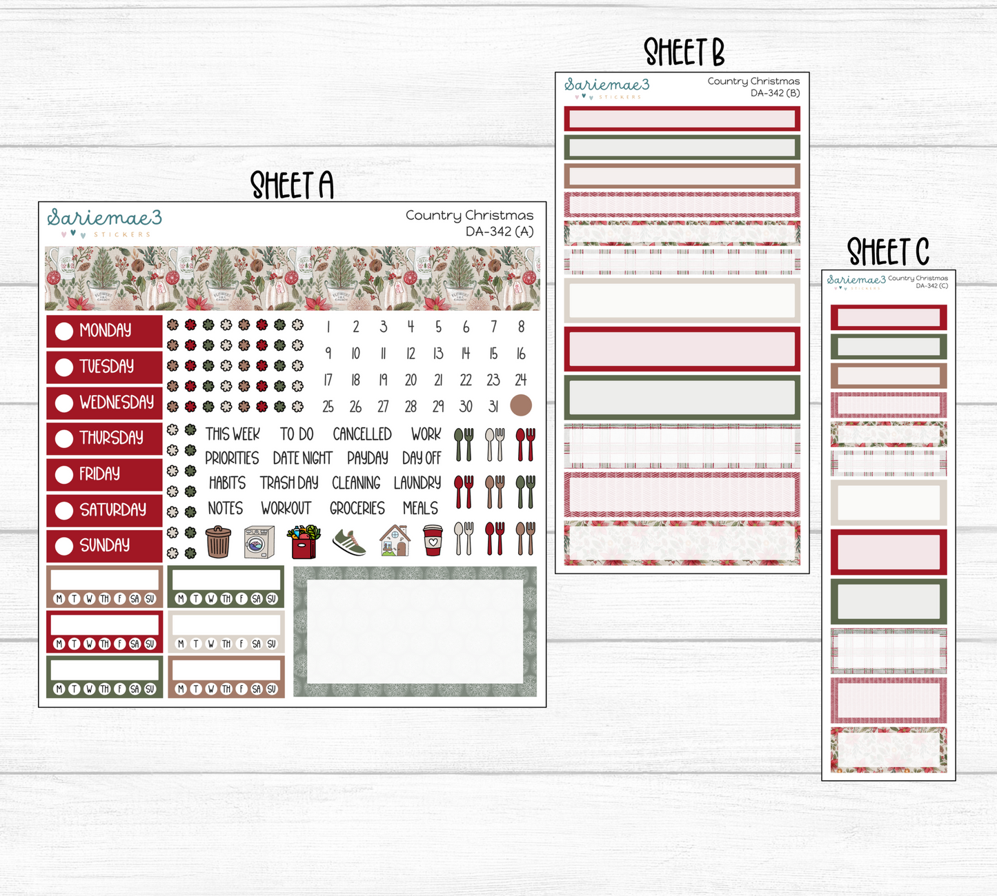Dashboard Layout Kit, Country Christmas, DA-342