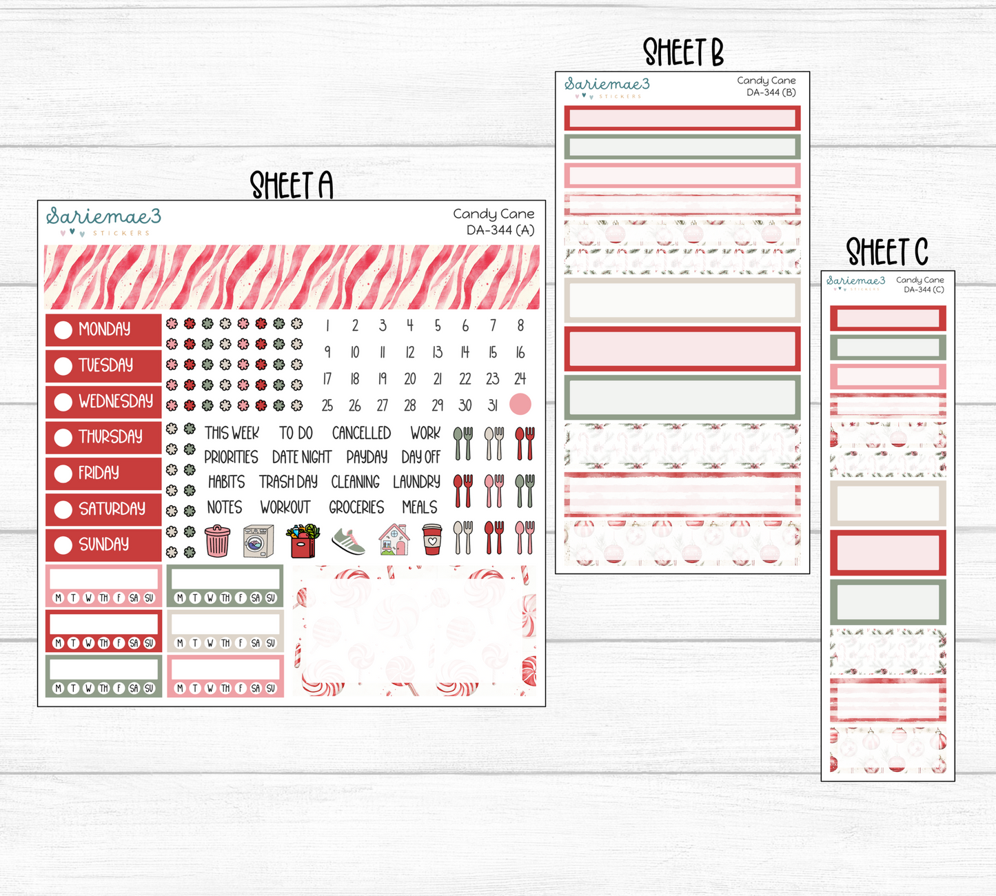 Dashboard Layout Kit, Candy Cane, DA-344