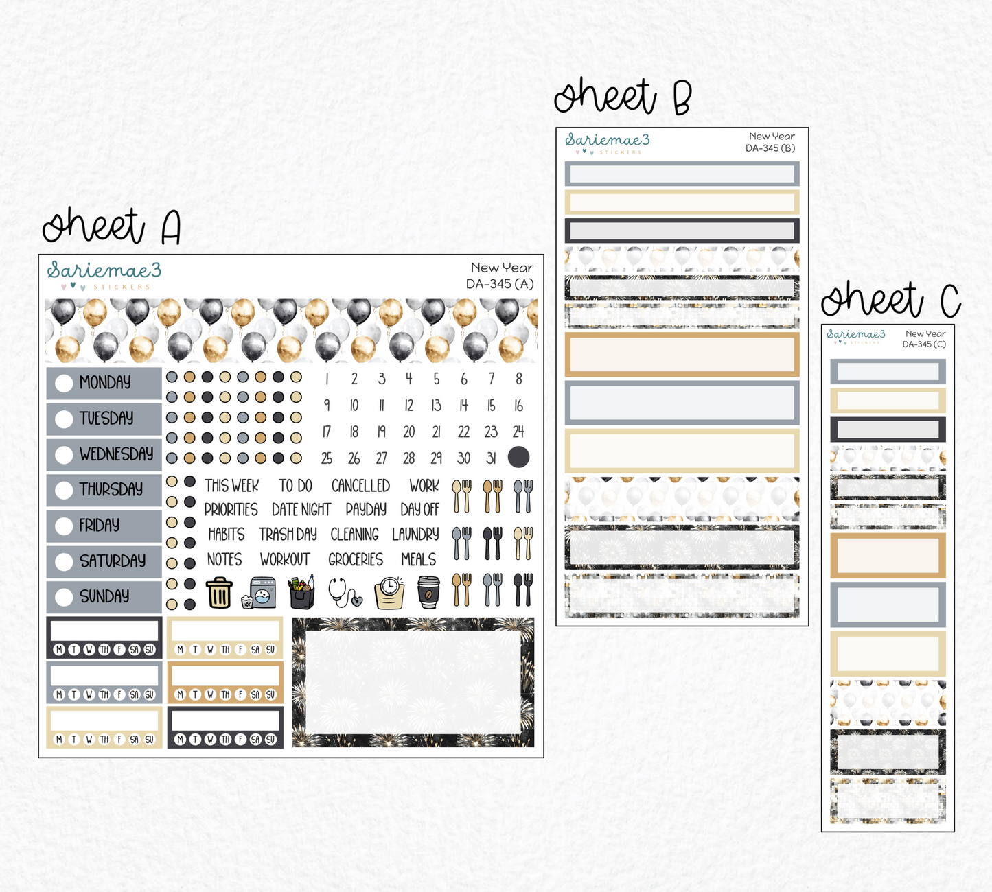 Dashboard Layout Kit, New Year, DA-345
