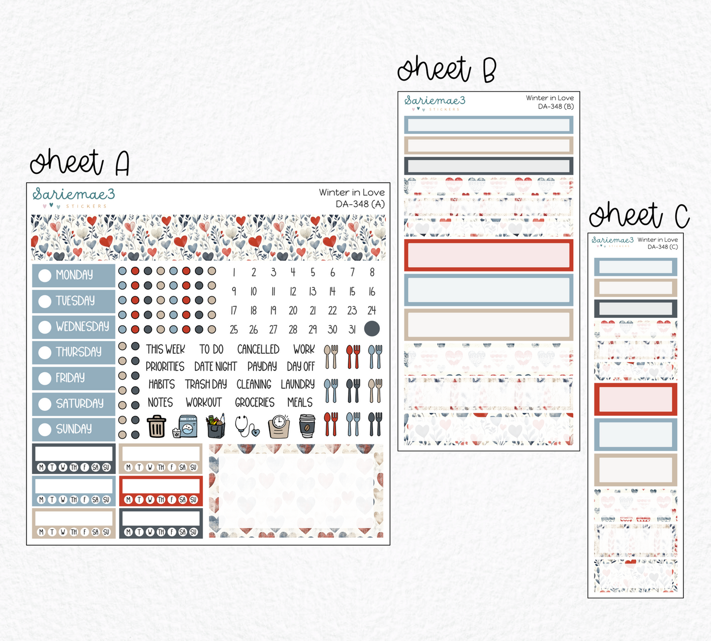 Dashboard Layout Kit, Winter in Love, DA-348
