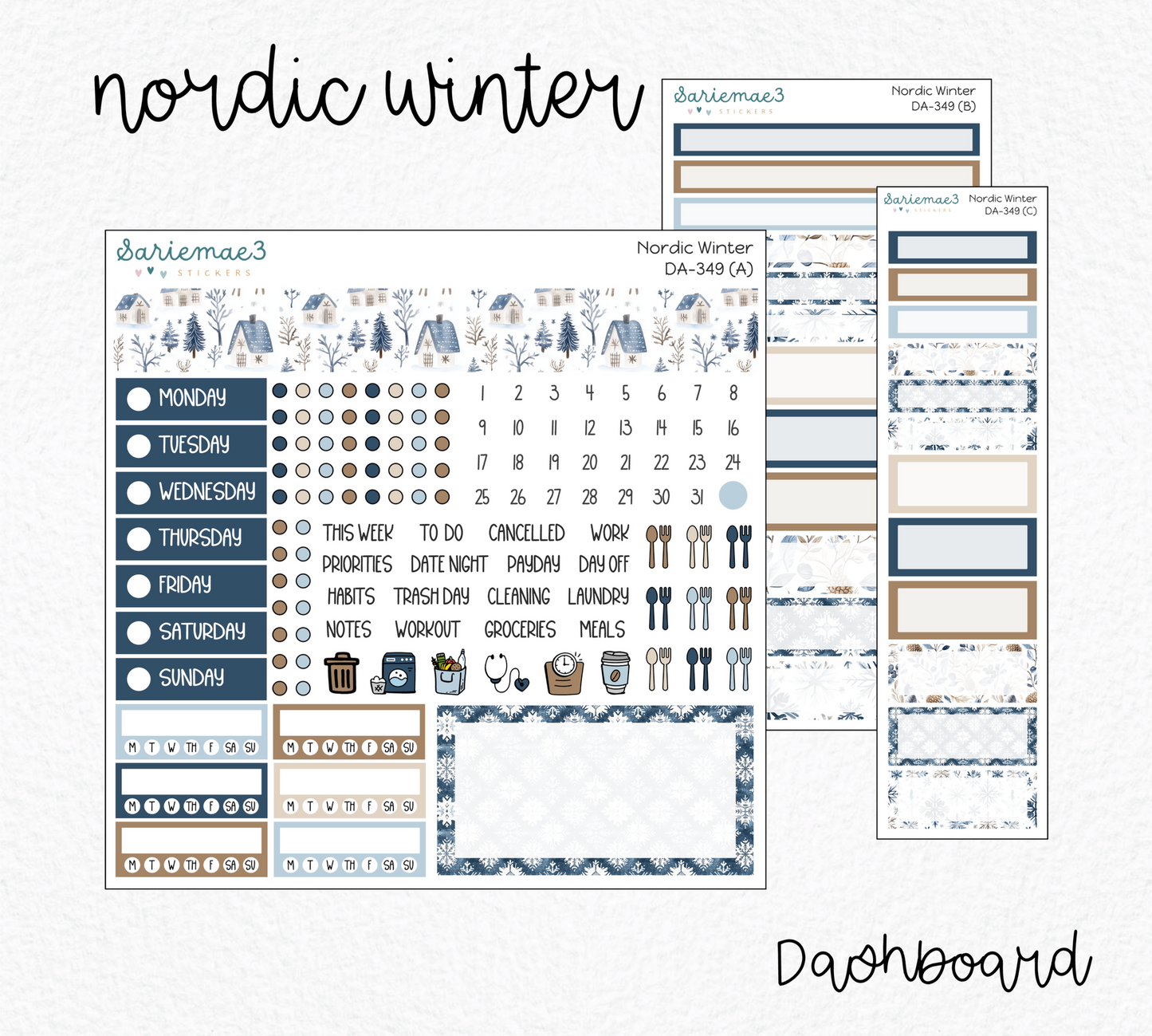 Dashboard Layout Kit, Nordic Winter, DA-349