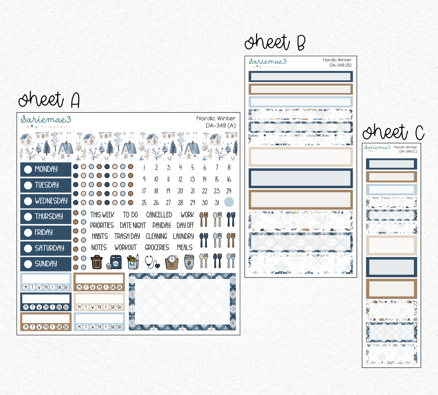 Dashboard Layout Kit, Nordic Winter, DA-349