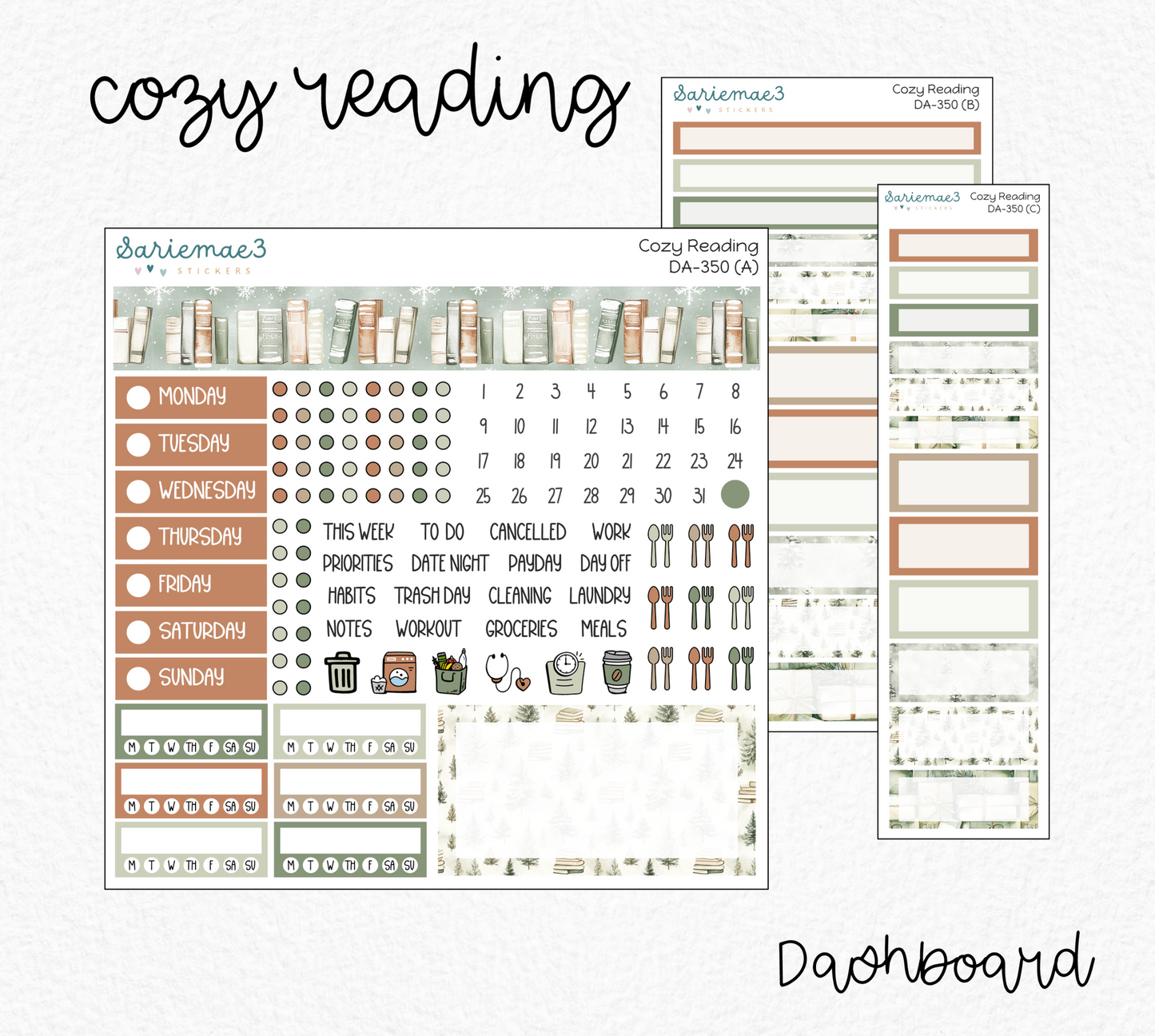 Dashboard Layout Kit, Cozy Reading, DA-350