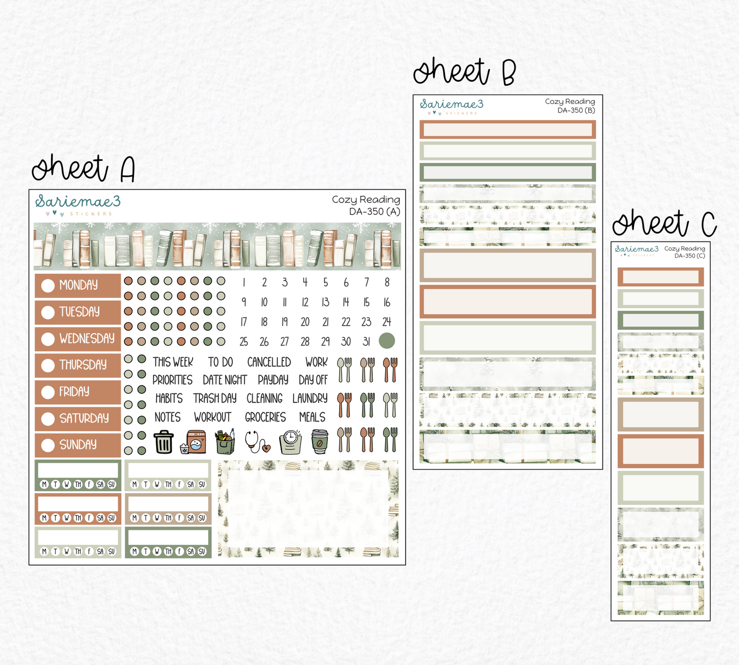 Dashboard Layout Kit, Cozy Reading, DA-350