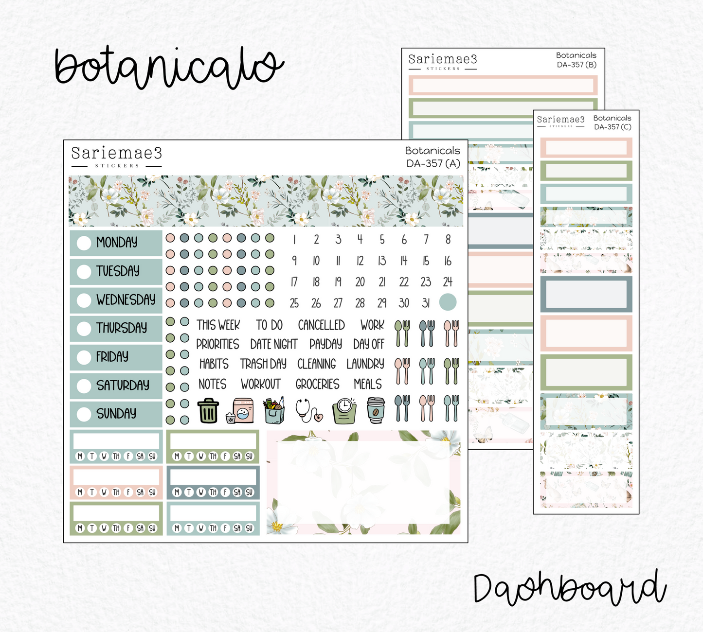 Dashboard Layout Kit, Botanicals, DA-357