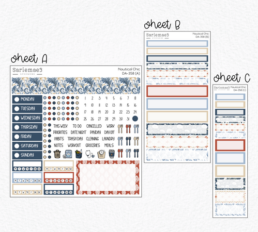 Dashboard Layout Kit, Nautical Chic, DA-358