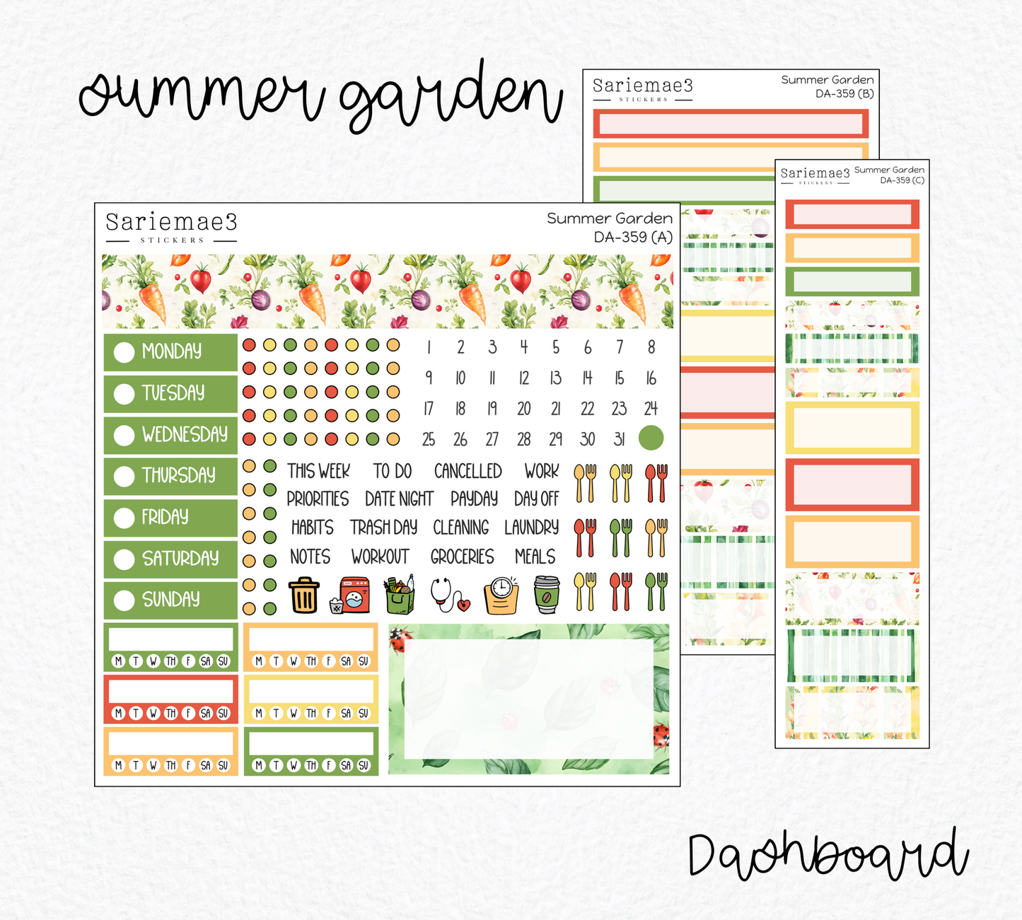 Dashboard Layout Kit, Summer Garden, DA-359