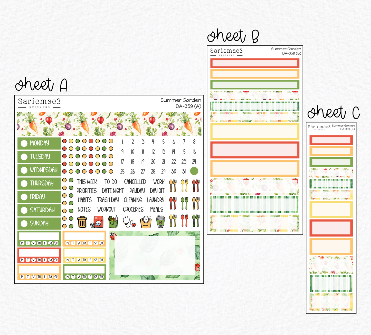 Dashboard Layout Kit, Summer Garden, DA-359