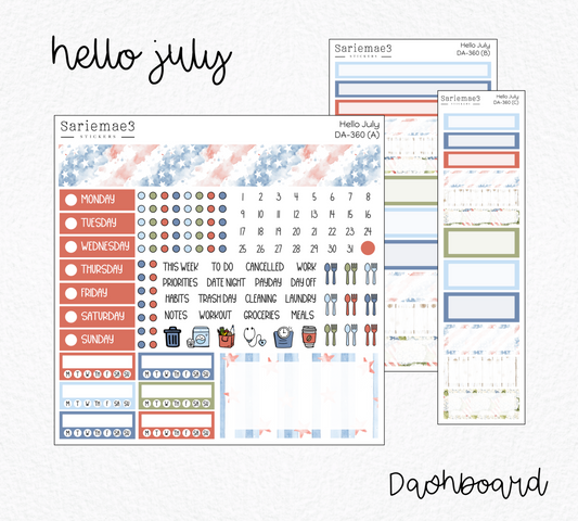 Dashboard Layout Kit, Hello July, DA-360