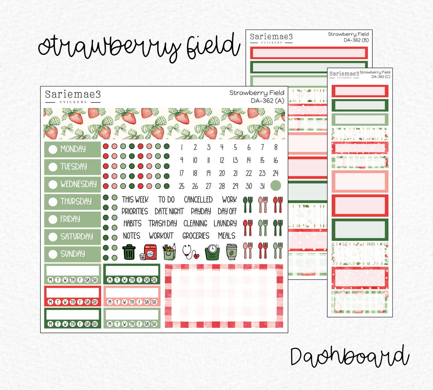 Dashboard Layout Kit, Strawberry Field, DA-362
