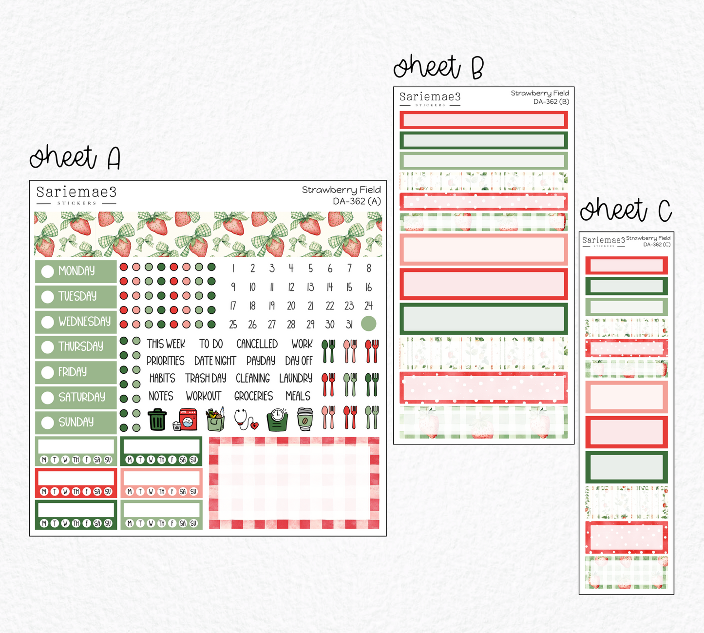 Dashboard Layout Kit, Strawberry Field, DA-362