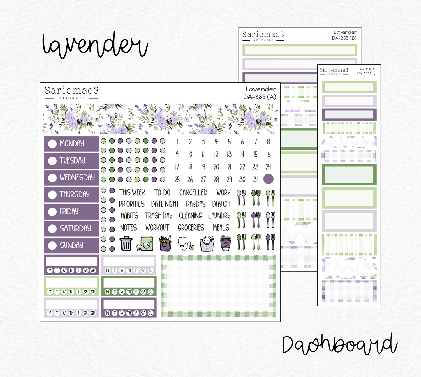 Dashboard Layout Kit, Lavender, DA-365