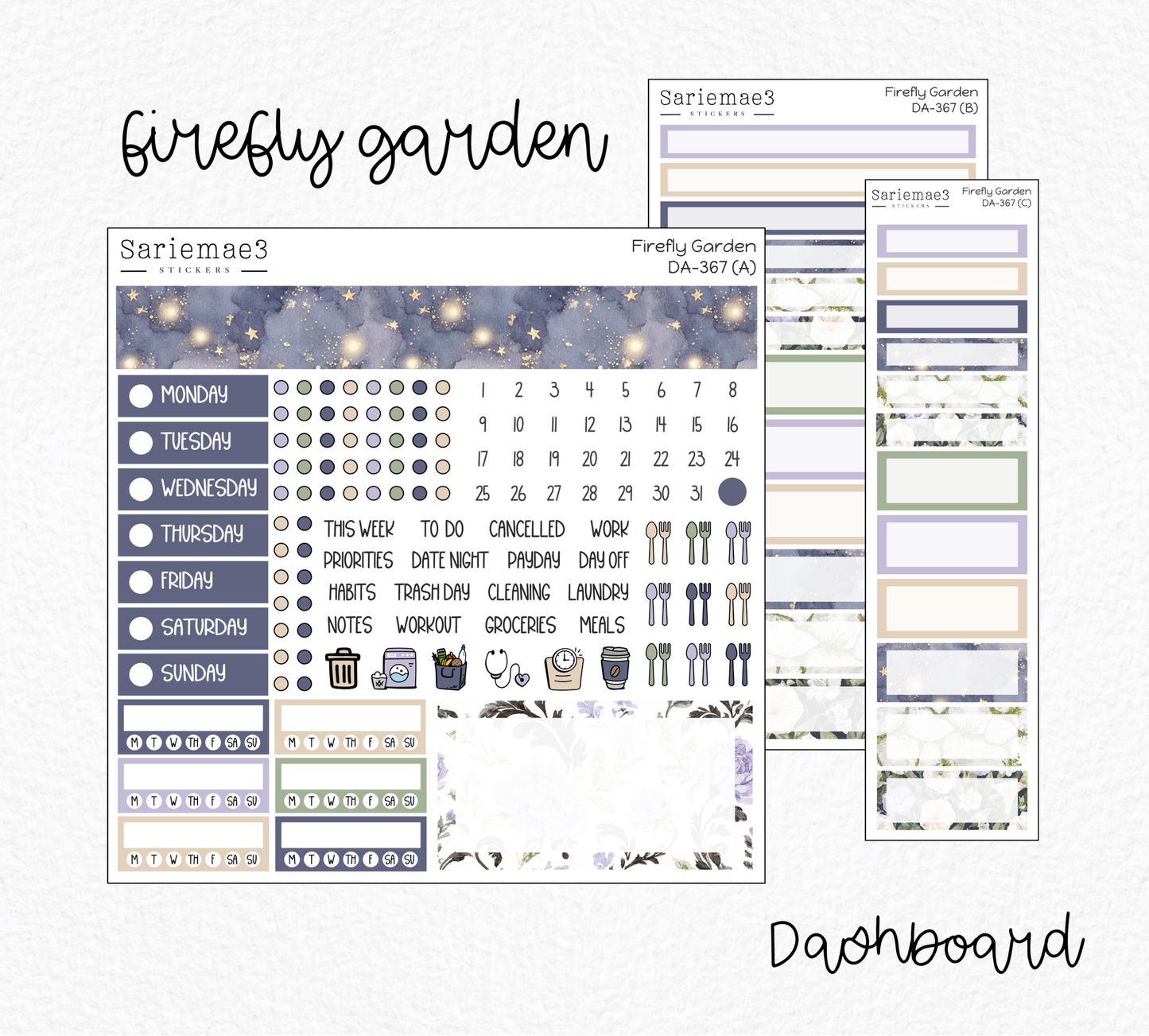 Dashboard Layout Kit, Firefly Garden, DA-367