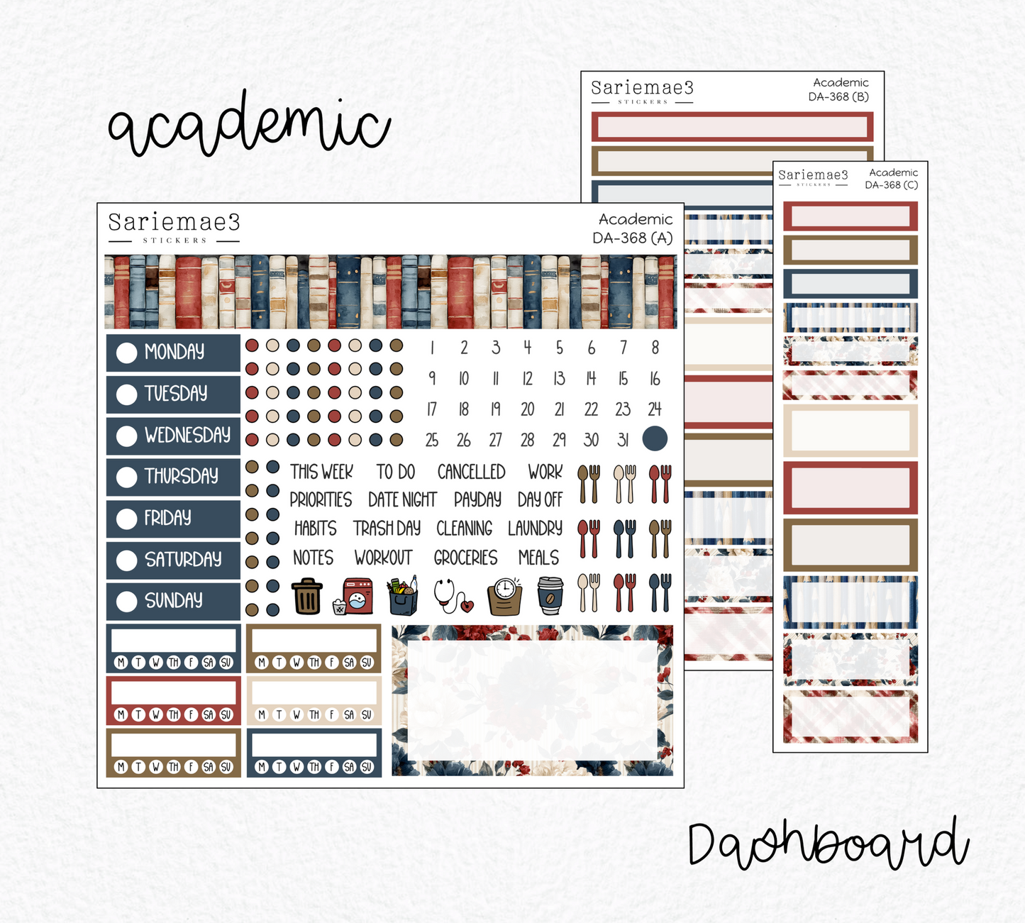 Dashboard Layout Kit, Academic, DA-368
