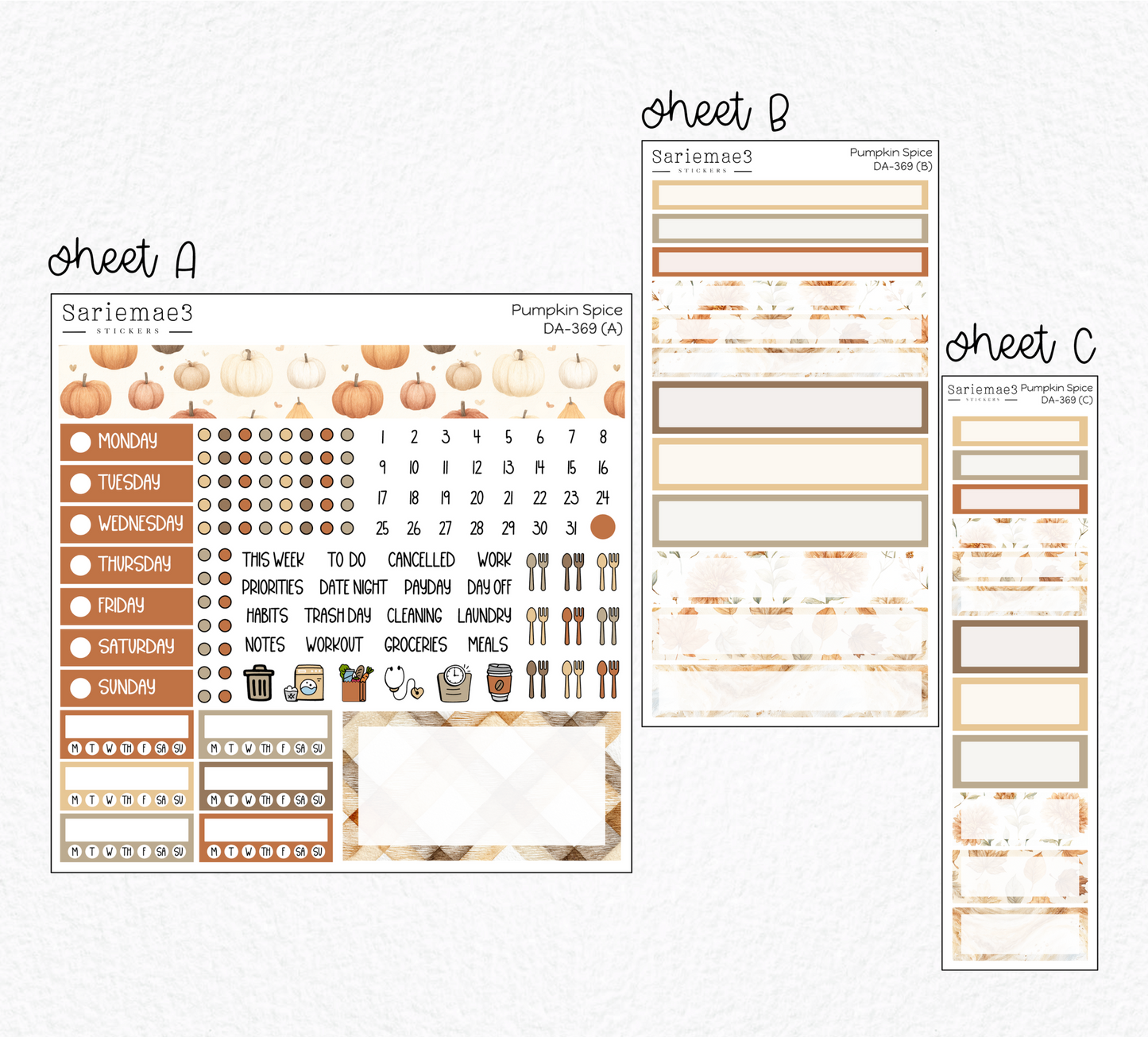 Dashboard Layout Kit, Pumpkin Spice, DA-369
