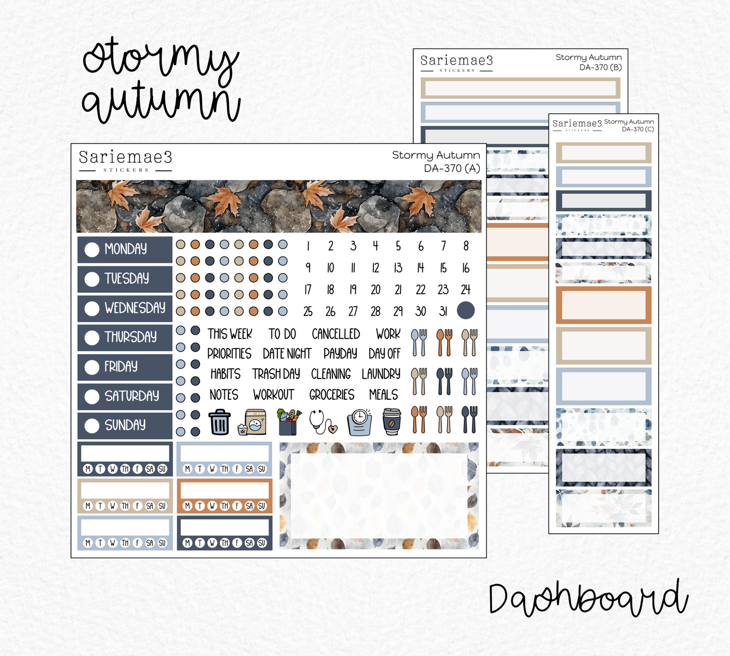 Dashboard Layout Kit, Stormy Autumn, DA-370